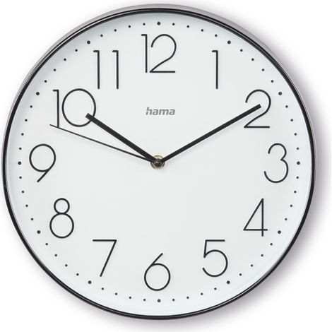 Hama Wanduhr Korsika Horloge Murale Silencieuse 30 cm Noir Blanc (1/5)