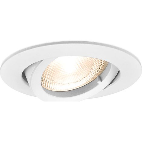 Support de spot rond blanc orientable GU10/GU5.3 IP20 (1/5)