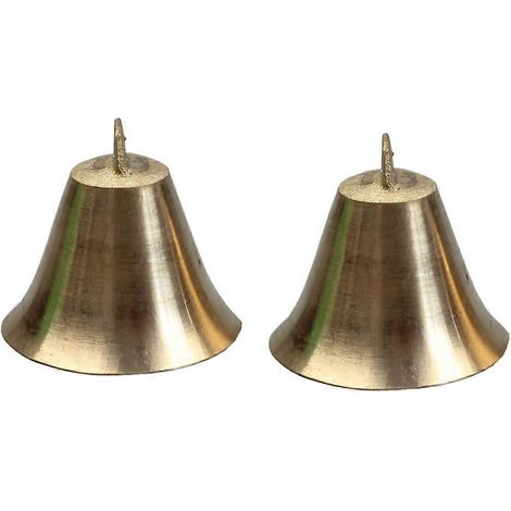 Lot de 2 cloches en cuivre à ouverture par corne, pendentifs en cuivre pour carillons éoliens à faire soi-même (1/5)