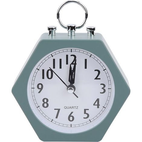 1 Réveil lumineux pour enfants, alarme douce et silencieuse, horloge numérique verte, compacte 13 x 13 x 6 cm, métal (1/5)