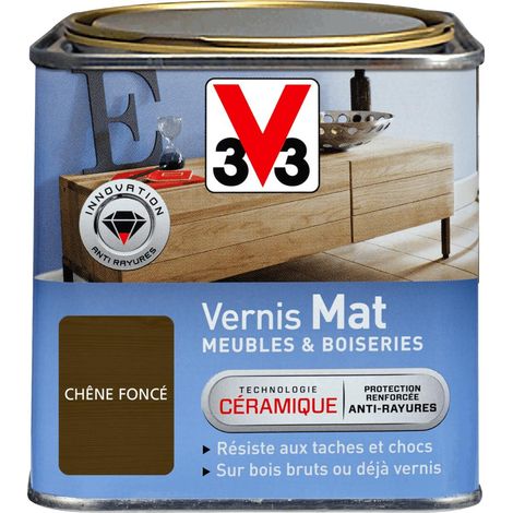 Vernis intérieur Meubles et boiseries V33 Chêne foncé Mat 0,5L