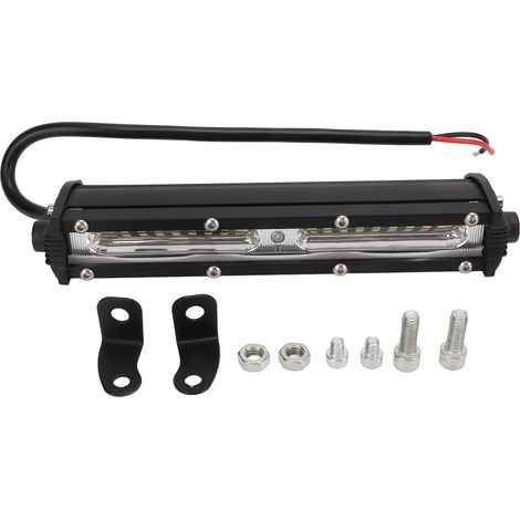 Phare de Travail à LED, Phare de Conduite Noir Universal Single Row 6500K 2000LM pour Moto pour véhicules Tout-Terrain.