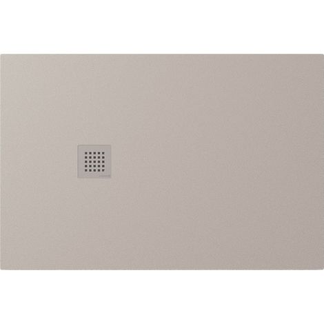 Receveur de douche en marbre coulé TRENECA 120x80cm, découpable selon vos demandes, beige mat (1/4)