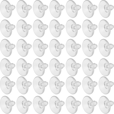 Lot de 200 Ventouses en Pvc Transparentes 19 Mm sans Crochets, Multi-usages pour Fenêtres, Tables en Verre et Salle de Bain, Ventouses Réutilisables Anti-collision