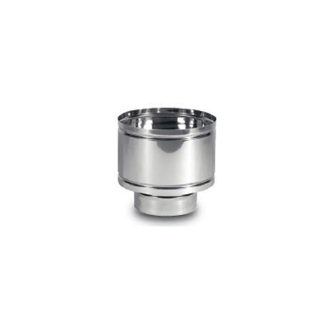 Ala fumaiolo comignolo a cappello antivento   120 mm   12 cm in acciaio inox (1/2)