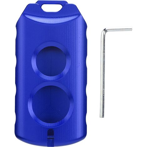 Étui pour clé de moto en alliage d'aluminium, couvercle de protection pour Xmax 125 250 300 400 Nmax Nvx Aerox 155 bleu