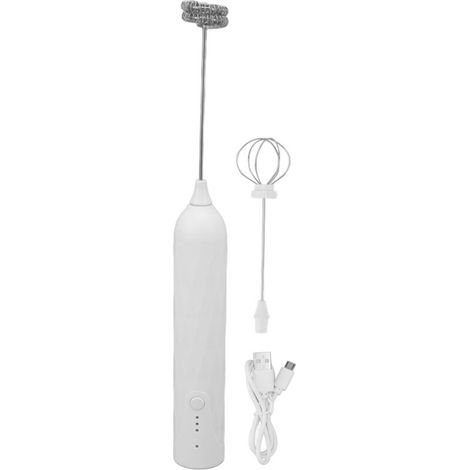Fouet de Fabricant de Mousse, Mini Agitateur Détachable Tenu dans la Main de Mousseur 3 Vitesse Minuscule 4.5V-5.5V Fabricant de Mousse pour la Cuisine pour le Lait (Blanc) (1/5)