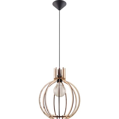 Lámpara colgante Zarati madera natural (1/5)