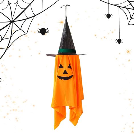 Décorations d'Halloween, chapeau noir, , décorations vintage à suspendre Décorations de vacances pour intérieur ou extérieur, pelouse, patio, porche, maison, jardin, fête (1/5)