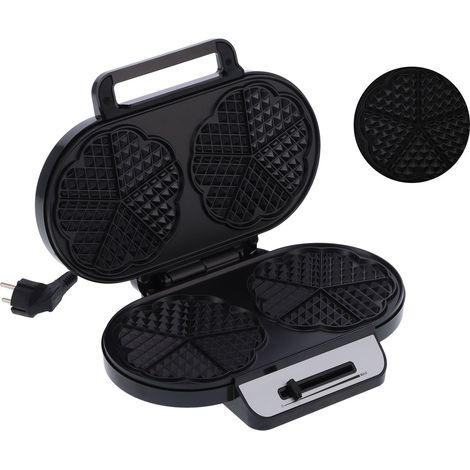 Machine à gaufres multifonction 1200W, double plaque antiadhésive, appareil de cuisson petit-déjeuner, prise UE 220-240V, pour préparer snacks et gaufres. (1/5)