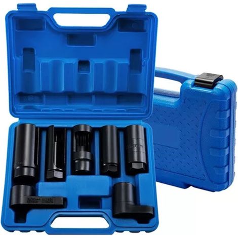 Irovami Kit de 7 clés et douilles pour sonde lambda (entraînement 3/8" et 1/2") pour démontage et démontage. (1/5)