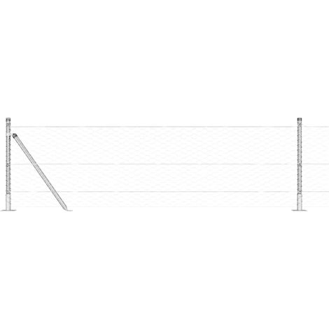 Maison Exclusive - Geschweißter Drahtzaun mit Betonfundament 25 x