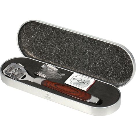 Lot pied râpe éliminateur peaux mortes coupe-cuticules grattoir callosités grattoir lame + pierre ponce coffret (1/5)