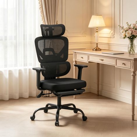 Sedia girevole di alta qualità, sedia da scrivania confortevole, sedia da lavoro, sedia da ufficio ergonomica, per home office e gaming (solo 1 pcs sedia da ufficio) (1/5)