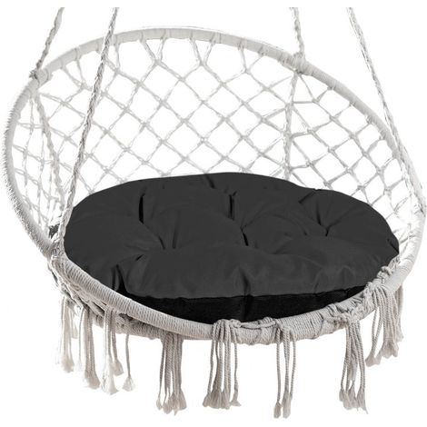 Gartenkissen 65 cm für Hängesessel Storchennest, wasserdicht, schwarz