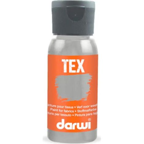 Peinture pour tissus - Zinc - Opaque - Peinture à l'eau - Tex - Darwi - 50ml