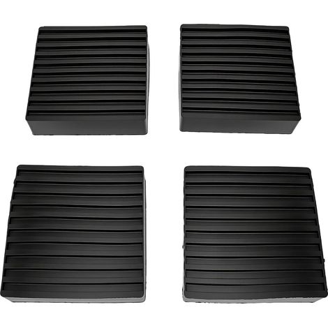 Set of 4 Heavy Duty Rubber Shock Absorbing Pads, 11.9 x 11.9 x 2.5 cm (1/5)