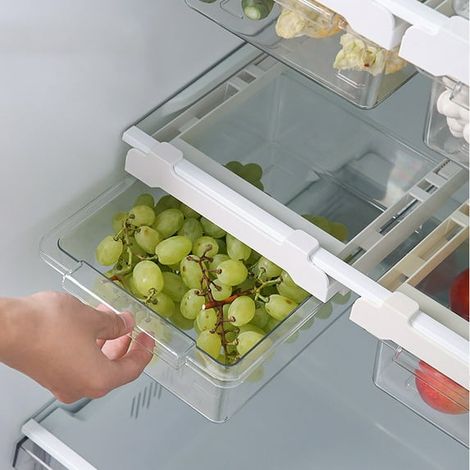 Aufbewahrungsboxen für den Kühlschrank, Aufbewahrungskörbe, Küchenregale und Aufbewahrungsschränke bieten bequemen Zugriff und sparen Platz, wodurch sie sich ideal für Familienküchen und die Aufbewahr