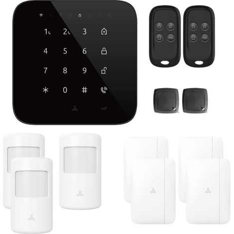 Alarme maison wifi et gsm 4G sans fil connectée Casa Noire - kit 5 (1/5)