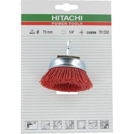 Brosse boisseau 75mm 1/4" Grittyflegrain 80 HIKOKI 751330