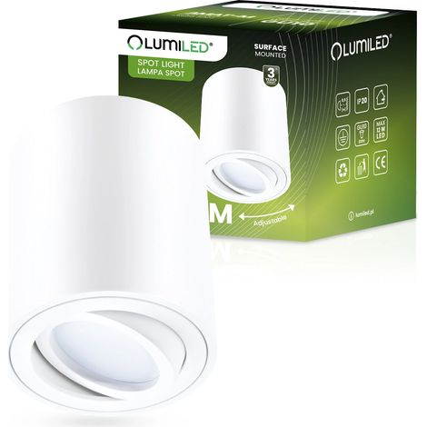 Tubo de foco halógeno de montaje en superficie, móvil, GU10, redondo, blanco, 84 mm, AMAT-M LUMILED (1/5)