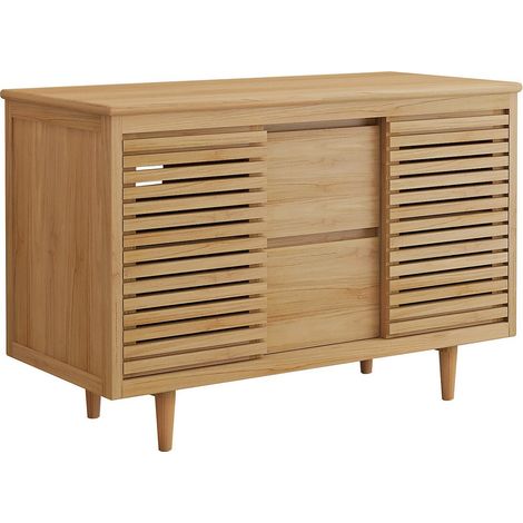 Mobile sotto lavabo su piedini in teak 120 cm - TORAJA