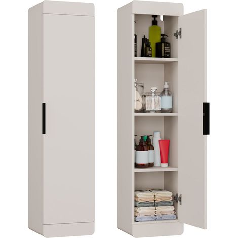 TERRA 1D Mobile bagno Sospeso, Cachemire Beige, Colonna, 4 Mensole, per Bagno (1/5)