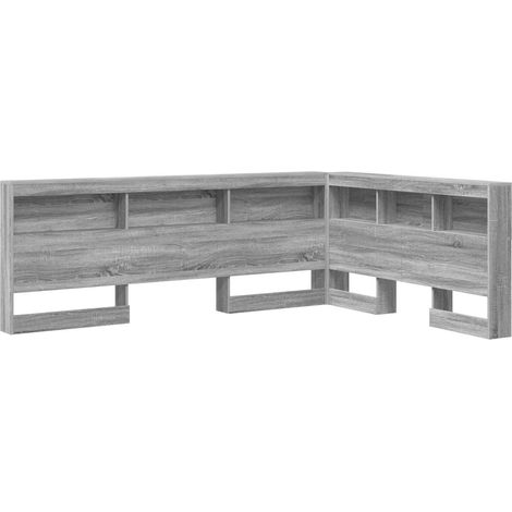 Cabecera de almacenamiento Gris Sonoma Madera de ingeniería vidaXL