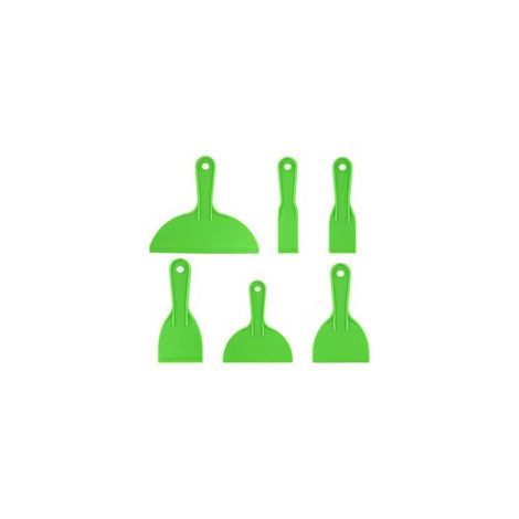 6 Pièces Couteau à Mastic, Spatules Plastique, Outil de Grattoir de Peinture pour Décalcomanies, Papier Peint, Pâtisserie Voiture - 1.5/2/3/4/6/8 Pouces (vert)