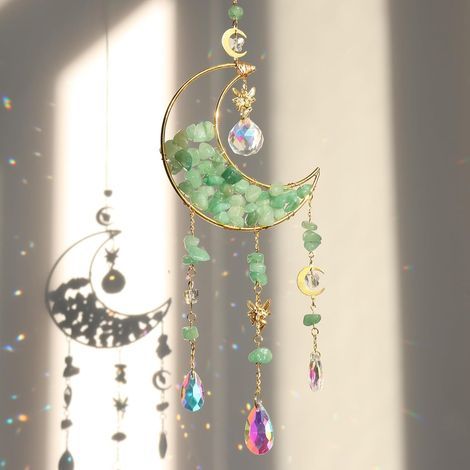 Kristallsonne, farbenfroher Prismenanhänger, Sonnenfänger, Zierdekoration, hängender Regenbogenmacher für Fenster oder Garten (1/5)