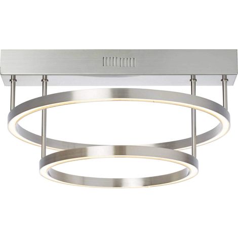 Plafonnier LED rond avec variateur d'intensité intégré Nickel 2100 lm (1/5)