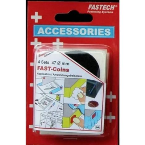 Fastechr 684-330 pastillas autoadherentes negras 47 mm