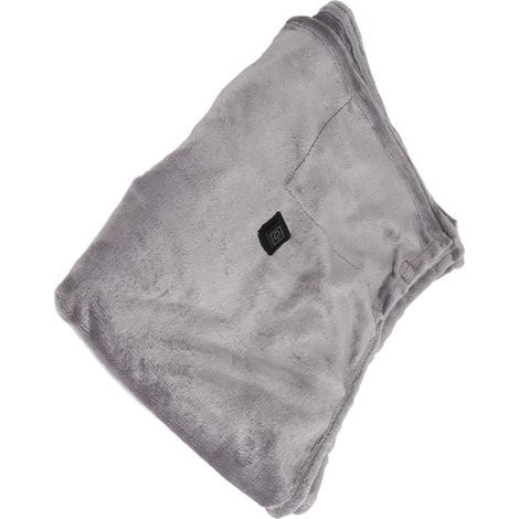 Soavoa Châle Chauffant USB en Flanelle Doux 3 Niveaux de Température pour Bureau Maison Camping Voyage Léger et Confortable Gris (1/4)