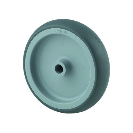 Roue caoutchouc non tachant - moyeu lisse - ø 125 mm - Supratech - TENTE (1/2)