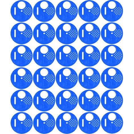 30 runde Bienenstock-Eingangsscheiben aus Kunststoff, Luftauslass, Bienentor, Imkereizubehör, Blau (1/5)