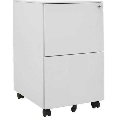 vidaXL Schedario Mobile Grigio Chiaro 39x45x67 cm in Acciaio (1/5)