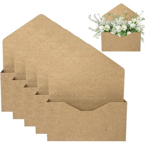 Scatola di fiori in formato busta, scatola pieghevole in carta con 10 mazzi di fiori per donne, ragazze, fidanzate, festività e compleanni, gialla, 22 x 4 (1/5)