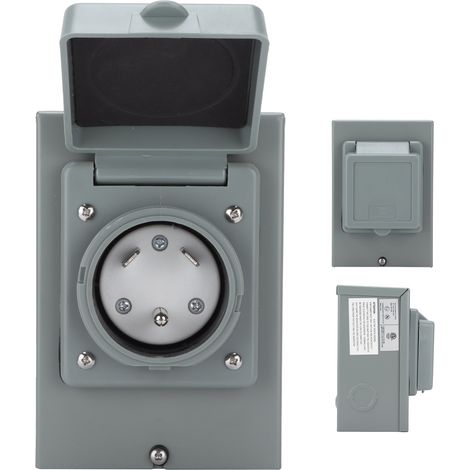 30A 125V 3750W Stromeingangsbox für Generator, wasserdichte Außensteckdose für Wohnmobile, Anschlusszubehör. (1/5)