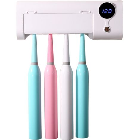 UV-Sterilisator für Zahnbürste – Wandhalterung mit 99,99 %iger Eliminierung von E. coli-Bakterien – Hygienischer automatischer Spender für das Badezimmer-lsw (1/5)