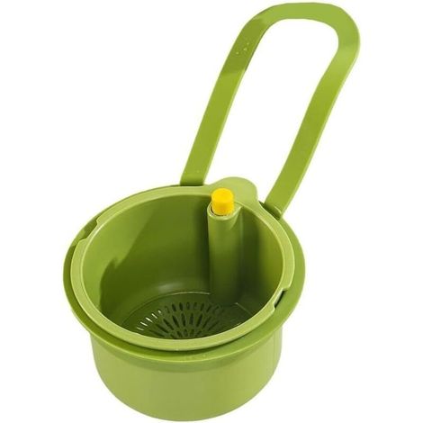 panier suspendu pour evier de cuisine pour filtrer les residus alimentaires et laver les fruits et legumes materiau facile a nettoyer vert (1/5)