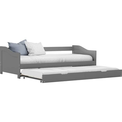 vidaXL Dormeuse Estraibile senza Materasso Grigia 90x200 cm (1/5)
