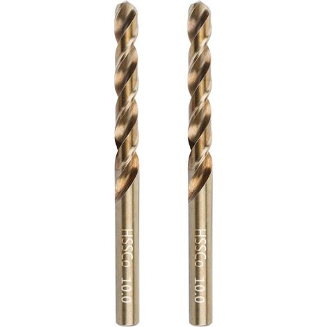 Bohrer Set HSS Cobalt M35 Spiralbohrer Edelstahl Aluminium 10mm 2pcs (1/5)
