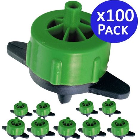 Lot de 100 Goutteur autorégulant 2 l/h, Goutteurs d'irrigation en ligne système micro, Goutteur pour arrosage agriole et jardina