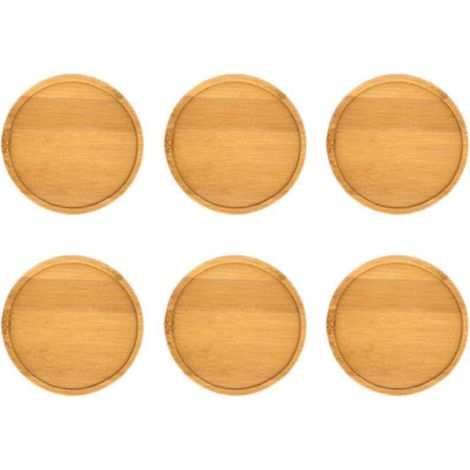 Plateau rond en bambou (6 pièces) (1/3)