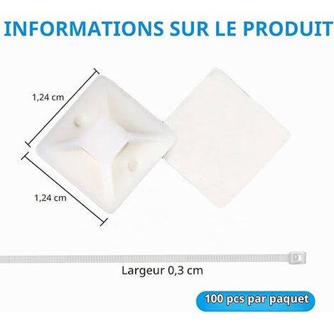 Ensemble Attache Cable, Nylon Collier de Serrage Câble (1/4)
