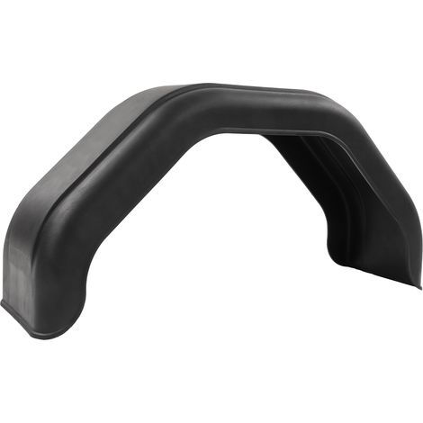 Garde-boue noir PE haute densité pour remorque mon essieu, roues 12-13 pouces de diamètre, protection robuste, kit 2 pièces (1/5)
