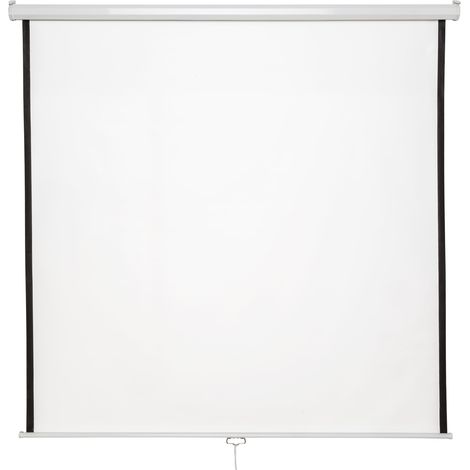 Écran de projection extensible mural en polyester blanc