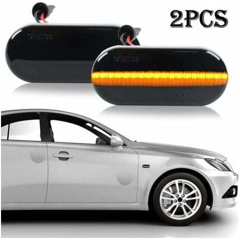 Lot de 2 clignotants dynamiques, feux de position latéraux à LED, pour Golf 3, Polo, VW, T5, Sharan, Passat 14805294 (1/4)