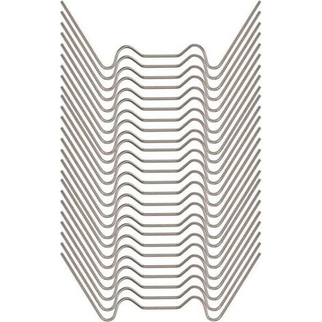 100 Stück Gewächshaus-Glasbefestigungsclips 7,5 x 1,5 cm, W-Form, Edelstahl, zur Befestigung von Gewächshausglas - Crezuo (1/4)