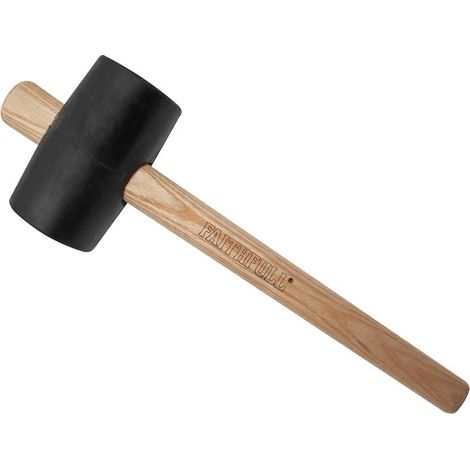 Faithfull FSC Black Rubber Mallet - 16oz Heavy-Duty Rubber Head for Carpentry, Masonry, and General Use